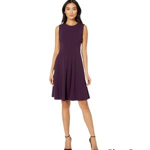 Tommy Hilfiger Plum Sleeveless Fit and Flare Dress 12